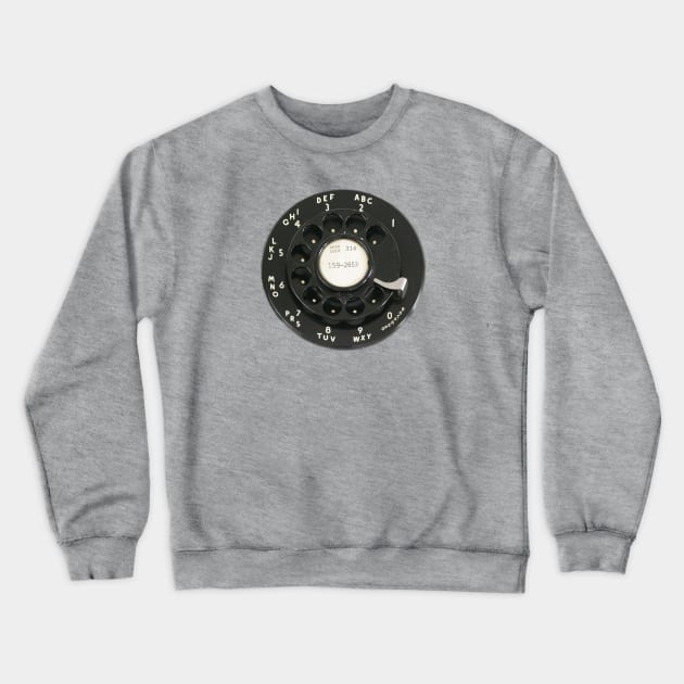 Vintage Rotary Dial with Pi Phone Number Crewneck Sweatshirt by Lyrical Parser